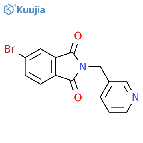 5-bromo-2-(pyridin-3-yl)methyl-2,3-dihydro-1H-isoindole-1,3-dione structure