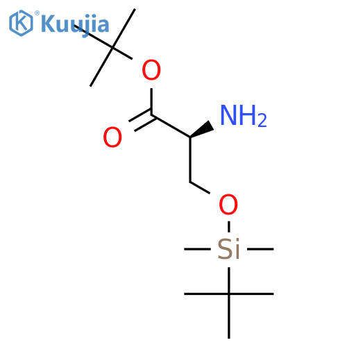 L-Serine, O-[(1,1-dimethylethyl)dimethylsilyl]-, 1,1-dimethylethyl ester structure
