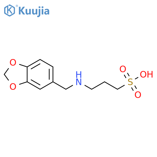 1-Propanesulfonic acid, 3-[(1,3-benzodioxol-5-ylmethyl)amino]- structure