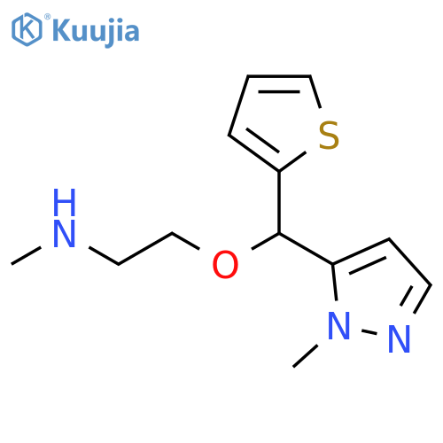 Ethanamine, N-methyl-2-[(1-methyl-1H-pyrazol-5-yl)-2-thienylmethoxy]- structure