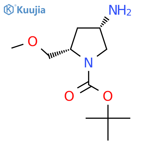 (2S,4s)-tert-butyl 4-amino-2-(methoxymethyl)pyrrolidine-1-carboxylate structure