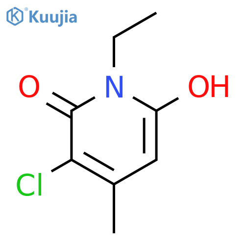 2(1H)-Pyridinone, 3-chloro-1-ethyl-6-hydroxy-4-methyl- structure