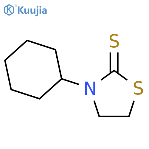3-cyclohexyl-1,3-thiazolidine-2-thione structure