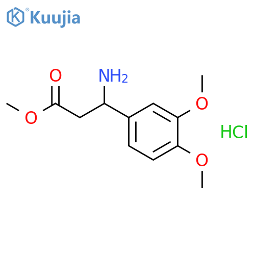 methyl 3-amino-3-(3,4-dimethoxyphenyl)propanoate hydrochloride structure