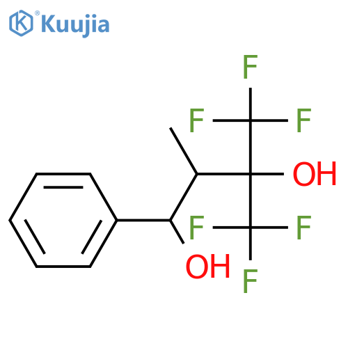 4,4,4-trifluoro-2-methyl-1-phenyl-3-(trifluoromethyl)butane-1,3-diol structure
