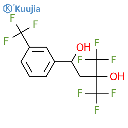 4,4,4-trifluoro-3-(trifluoromethyl)-1-[3-(trifluoromethyl)phenyl]butane-1,3-diol structure