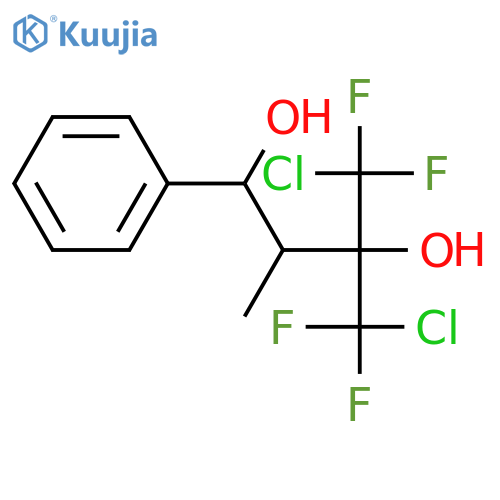 4-chloro-3-[chloro(difluoro)methyl]-4,4-difluoro-2-methyl-1-phenylbutane-1,3-diol structure