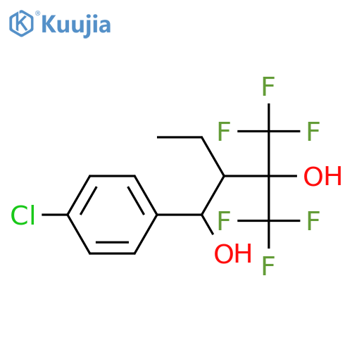 1-(4-chlorophenyl)-2-ethyl-4,4,4-trifluoro-3-(trifluoromethyl)butane-1,3-diol structure