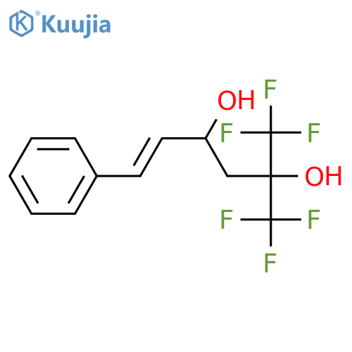 (e)-1,1,1-trifluoro-6-phenyl-2-(trifluoromethyl)hex-5-ene-2,4-diol structure