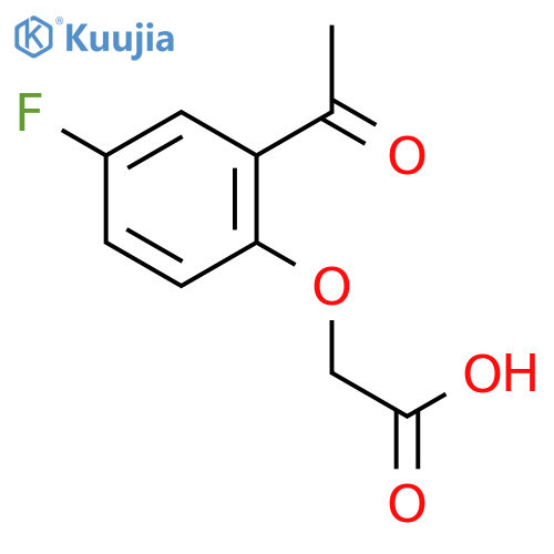 2-(2-Acetyl-4-fluorophenoxy)acetic acid structure