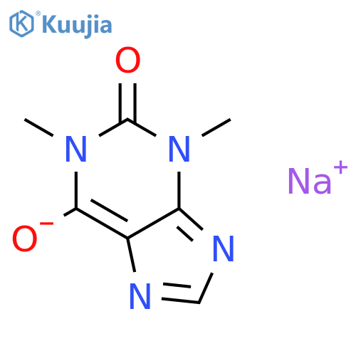 1H-Purine-2,6-dione,3,9-dihydro-1,3-dimethyl-, sodium salt (1:1) structure