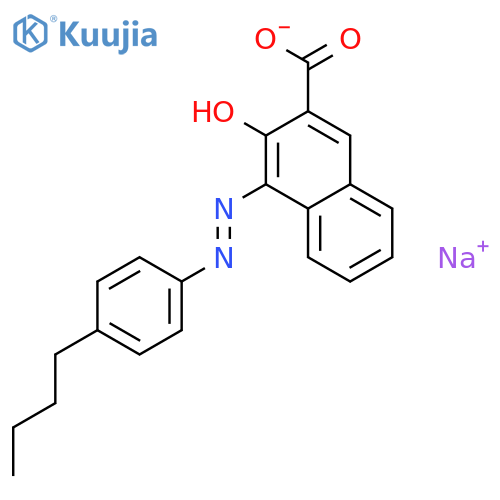 2-Naphthalenecarboxylicacid, 4-[2-(4-butylphenyl)diazenyl]-3-hydroxy-, sodium salt (1:1) structure