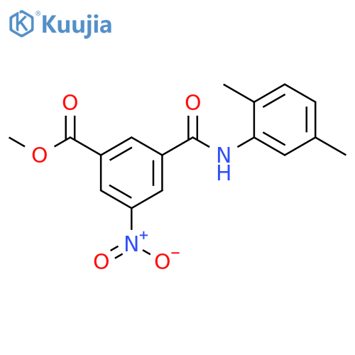 methyl 3-[(2,5-dimethylphenyl)carbamoyl]-5-nitrobenzoate structure