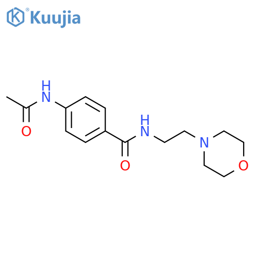 4-(acetylamino)-N-(2-morpholin-4-ylethyl)benzamide structure
