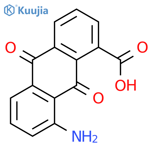 1-Anthracenecarboxylic acid, 8-amino-9,10-dihydro-9,10-dioxo- structure