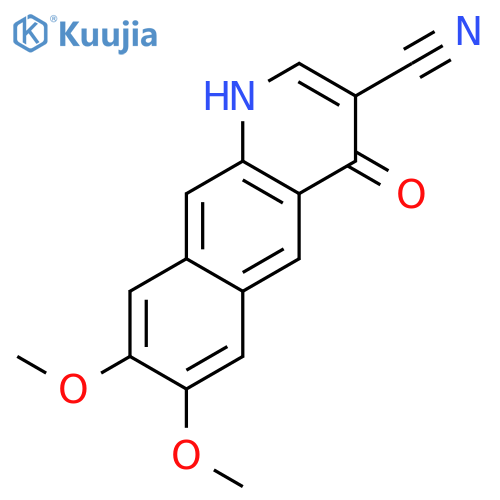 Benzo[g]quinoline-3-carbonitrile, 1,4-dihydro-7,8-dimethoxy-4-oxo- structure