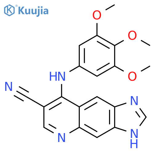 1H-Imidazo[4,5-g]quinoline-7-carbonitrile,8-[(3,4,5-trimethoxyphenyl)amino]- structure