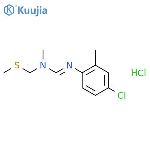 N'-(4-chloro-2-methylphenyl)-N-methyl-N-[(methylsulfanyl)methyl]imidoformamide hydrochloride (1:1) structure