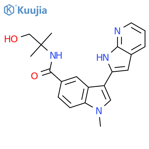 1H-Indole-5-carboxamide, N-(2-hydroxy-1,1-dimethylethyl)-1-methyl-3-(1H-pyrrolo[2,3-b]pyridin-2-yl)- structure