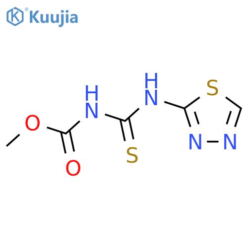 Carbamic acid,[(1,3,4-thiadiazol-2-ylamino)thioxomethyl]-, methyl ester (9CI) structure