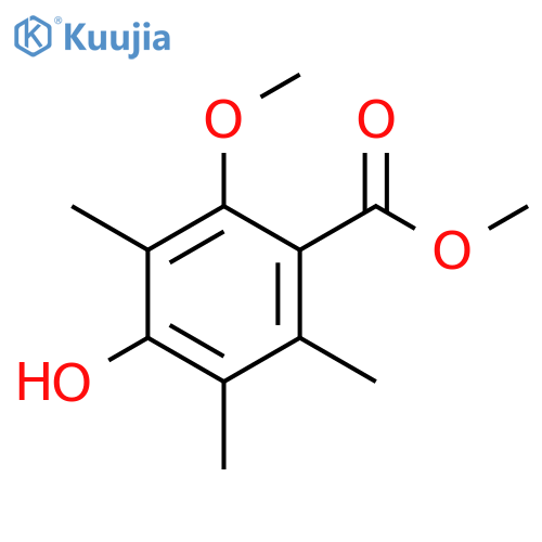 Benzoic acid, 4-hydroxy-2-methoxy-3,5,6-trimethyl-, methyl ester structure