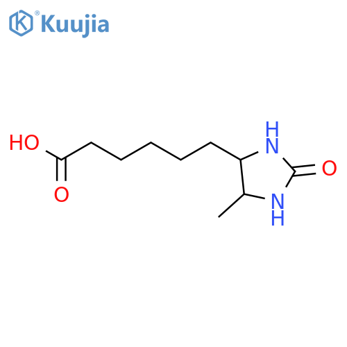 (4RS,5RS)-5-Methyl-2-oxo-4-imidazolidinehexanoic acid structure