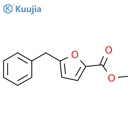 2-Furancarboxylic acid, 5-(phenylmethyl)-, methyl ester structure