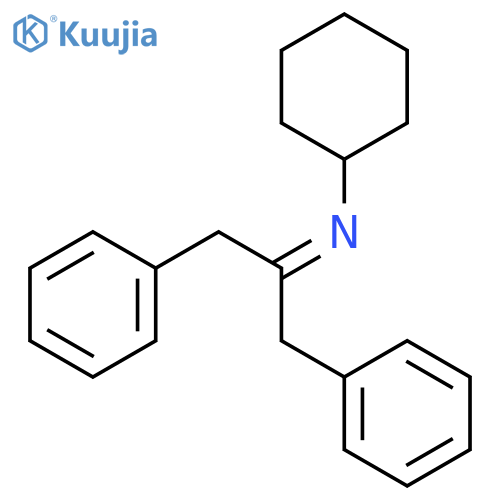 Cyclohexanamine, N-[2-phenyl-1-(phenylmethyl)ethylidene]- structure