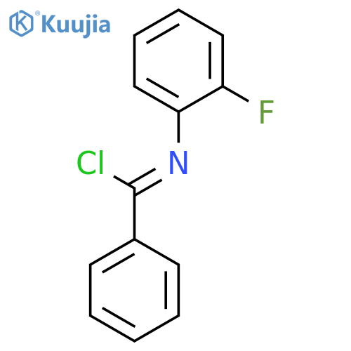 Benzenecarboximidoyl chloride, N-(2-fluorophenyl)- structure