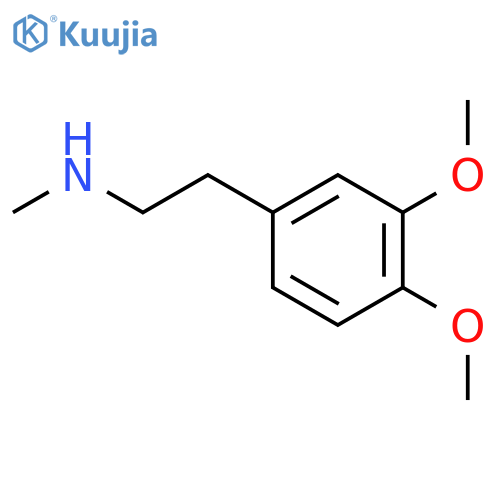 2-(3,4-Dimethoxyphenyl)-N-methylethylamine structure