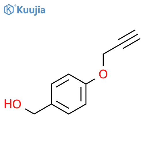 4-(prop-2-yn-1-yloxy)phenylmethanol structure