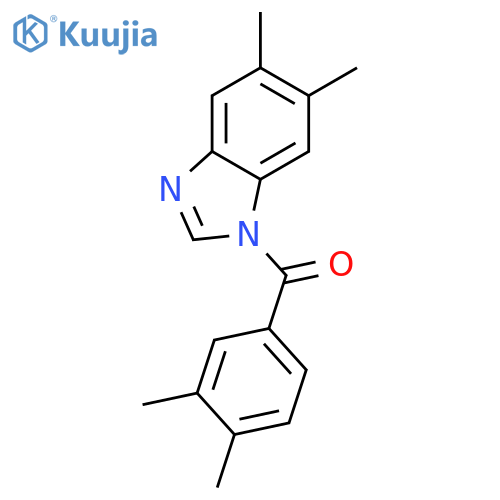 (5,6-dimethyl-1H-benzimidazol-1-yl)(3,4-dimethylphenyl)methanone structure