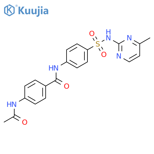 <br>4-(acetylamino)-N-(4-{[(4-methyl-2-pyrimidinyl)amino]sulfonyl}phenyl)benzam ide structure