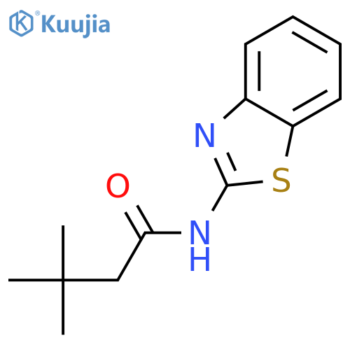N-(1,3-benzothiazol-2-yl)-3,3-dimethylbutanamide structure