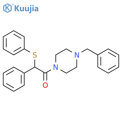 1-(4-Benzyl-piperazin-1-yl)-2-phenyl-2-phenylsulfanyl-ethanone structure