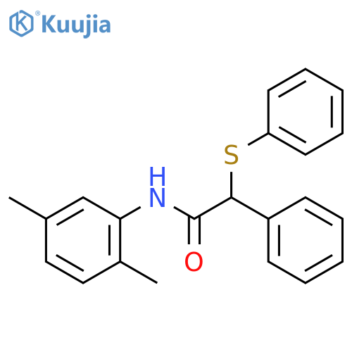 N-(2,5-dimethylphenyl)-2-phenyl-2-(phenylsulfanyl)acetamide structure