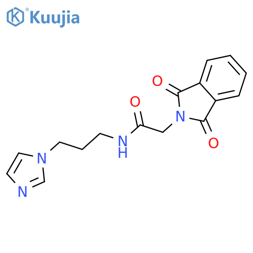 <br>2-(1,3-dioxo-1,3-dihydro-2H-isoindol-2-yl)-N-[3-(1H-imidazol-1-yl)propyl]ac etamide structure