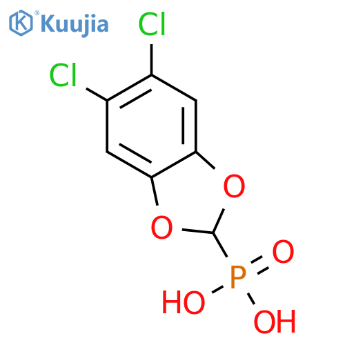 Phosphonic acid, (5,6-dichloro-1,3-benzodioxol-2-yl)- structure