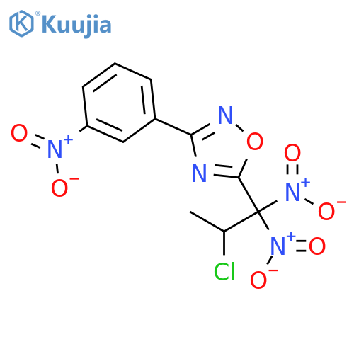 1,2,4-Oxadiazole, 5-(2-chloro-1,1-dinitropropyl)-3-(3-nitrophenyl)- structure
