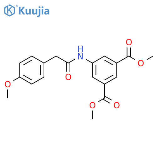 dimethyl 5-{[(4-methoxyphenyl)acetyl]amino}benzene-1,3-dicarboxylate structure