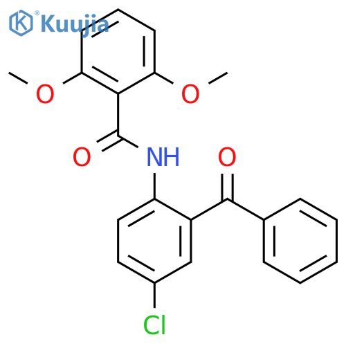 N-(2-benzoyl-4-chlorophenyl)-2,6-dimethoxybenzamide structure