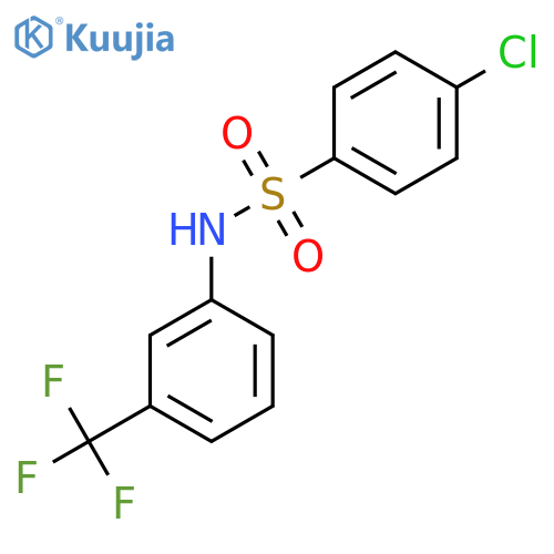 4-chloro-N-3-(trifluoromethyl)phenylbenzene-1-sulfonamide structure