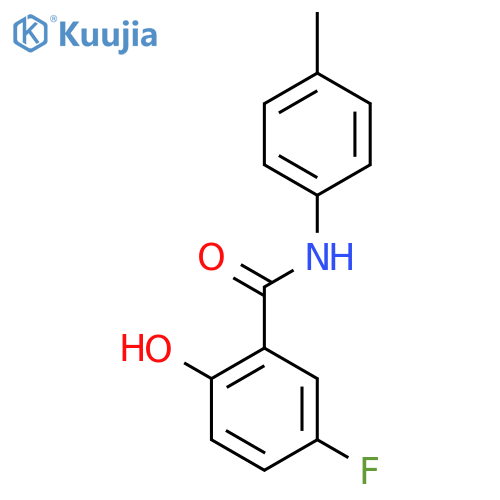 5-fluoro-2-hydroxy-N-(4-methylphenyl)benzamide structure