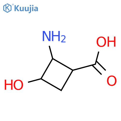 (1S,2S,3R)-2-amino-3-hydroxycyclobutane-1-carboxylic acid structure
