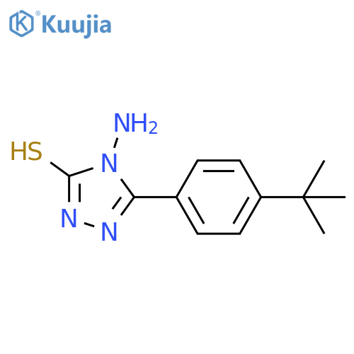 4-Amino-5-(4-tert-butylphenyl)-4H-1,2,4-triazole-3-thiol structure