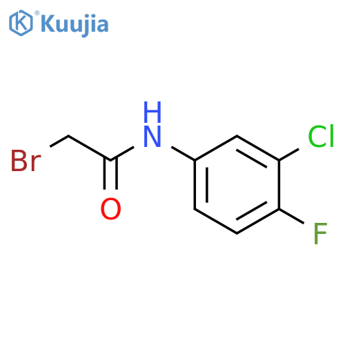 2-bromo-N-(3-chloro-4-fluorophenyl)acetamide structure