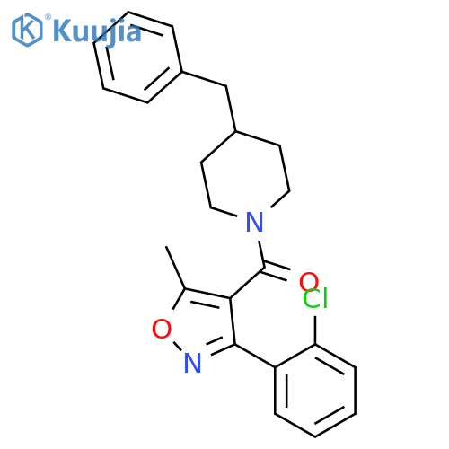 (4-benzylpiperidin-1-yl)(3-(2-chlorophenyl)-5-methylisoxazol-4-yl)methanone structure
