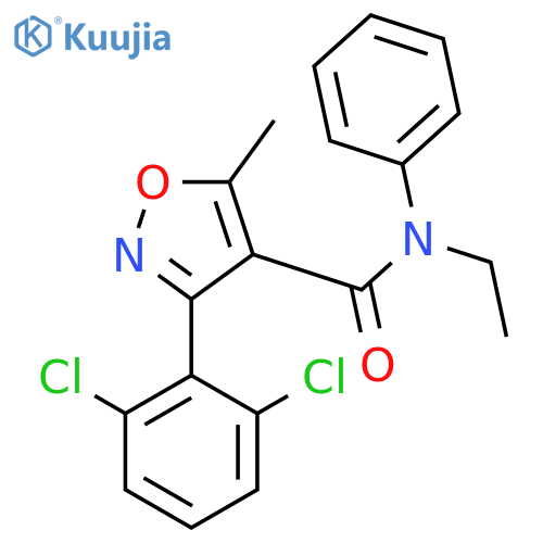 3-(2,6-dichlorophenyl)-N-ethyl-5-methyl-N-phenyl-1,2-oxazole-4-carboxamide structure