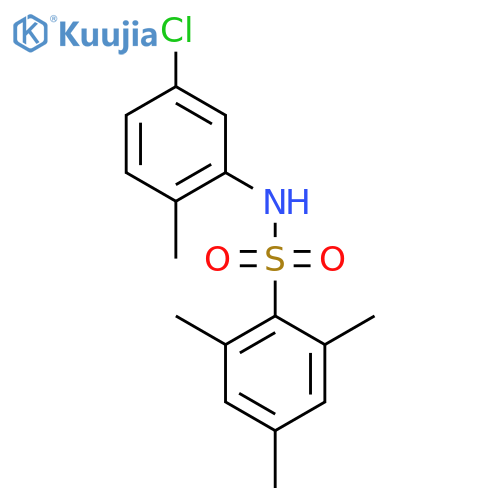 N-(5-chloro-2-methylphenyl)-2,4,6-trimethylbenzenesulfonamide structure