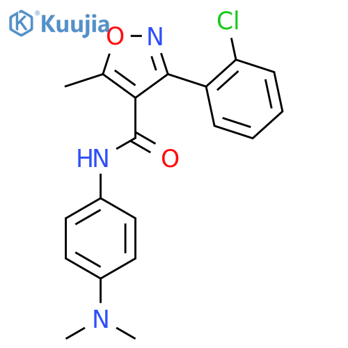 N-(4-(Dimethylamino)phenyl)(3-(2-chlorophenyl)-5-methylisoxazol-4-YL)formamide structure